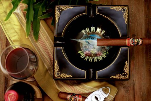 Large Ceramic Cigar Band Ashtray